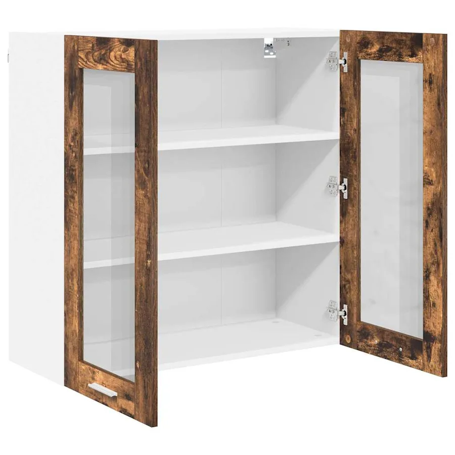 Armoire suspendue Chêne fumé 80 x 31 x 80 cm Bois d'ingénierie - 5