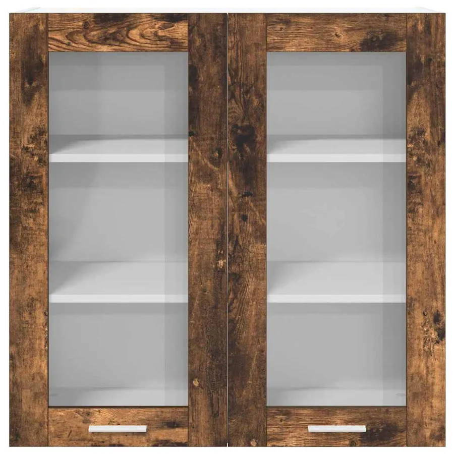 Armoire suspendue Chêne fumé 80 x 31 x 80 cm Bois d'ingénierie - 6