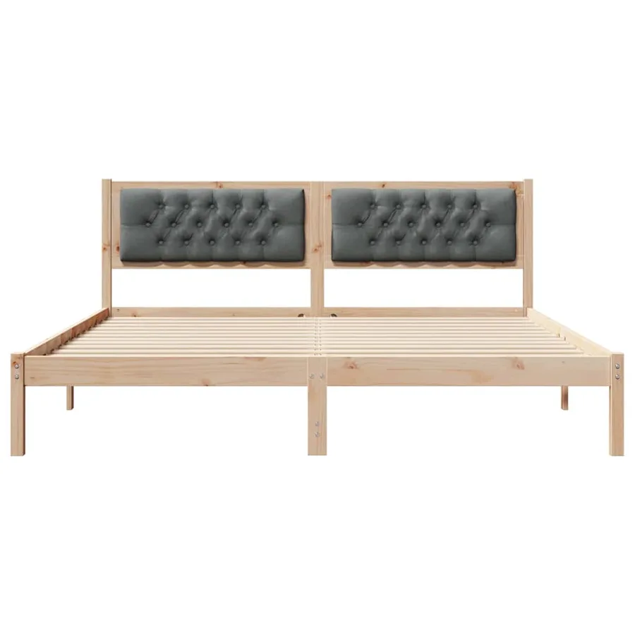Cadre de lit Gris foncé 160 x 200 cm Pin massif - 5