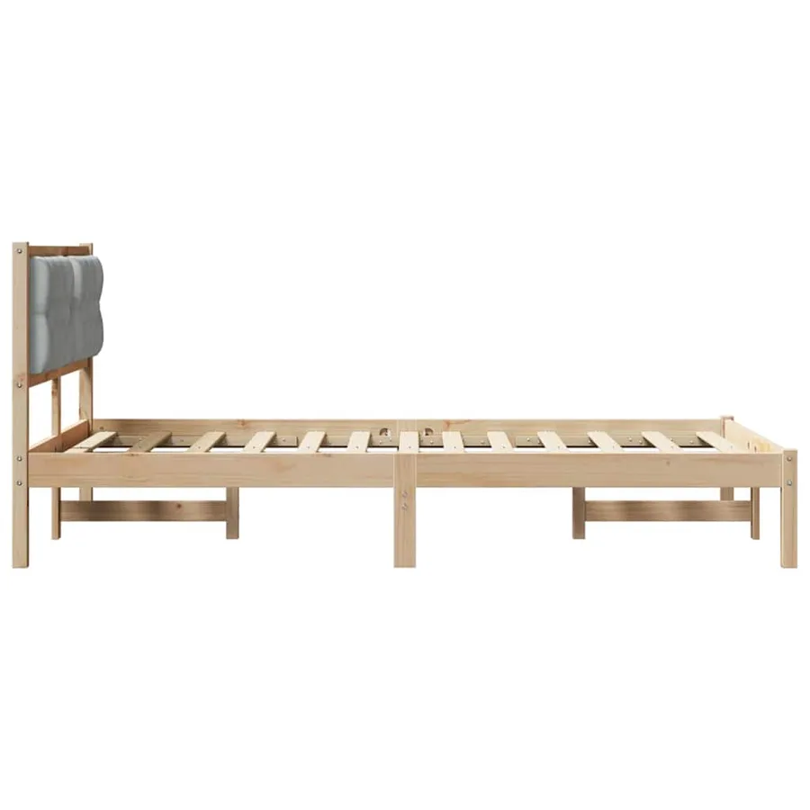 Cadre de lit Gris clair 120 x 200 cm Pin massif - 6