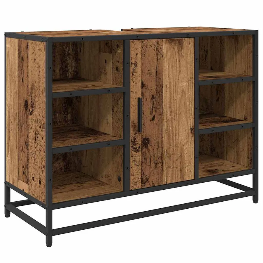 Ensemble de mobilier de salle de bain 2 pcs Bois Ancien - 6