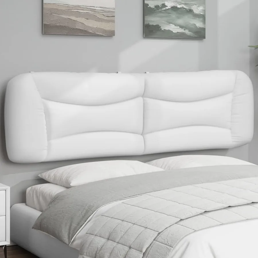 Coussin de tête de lit Hvar blanc 193 cm similicuir