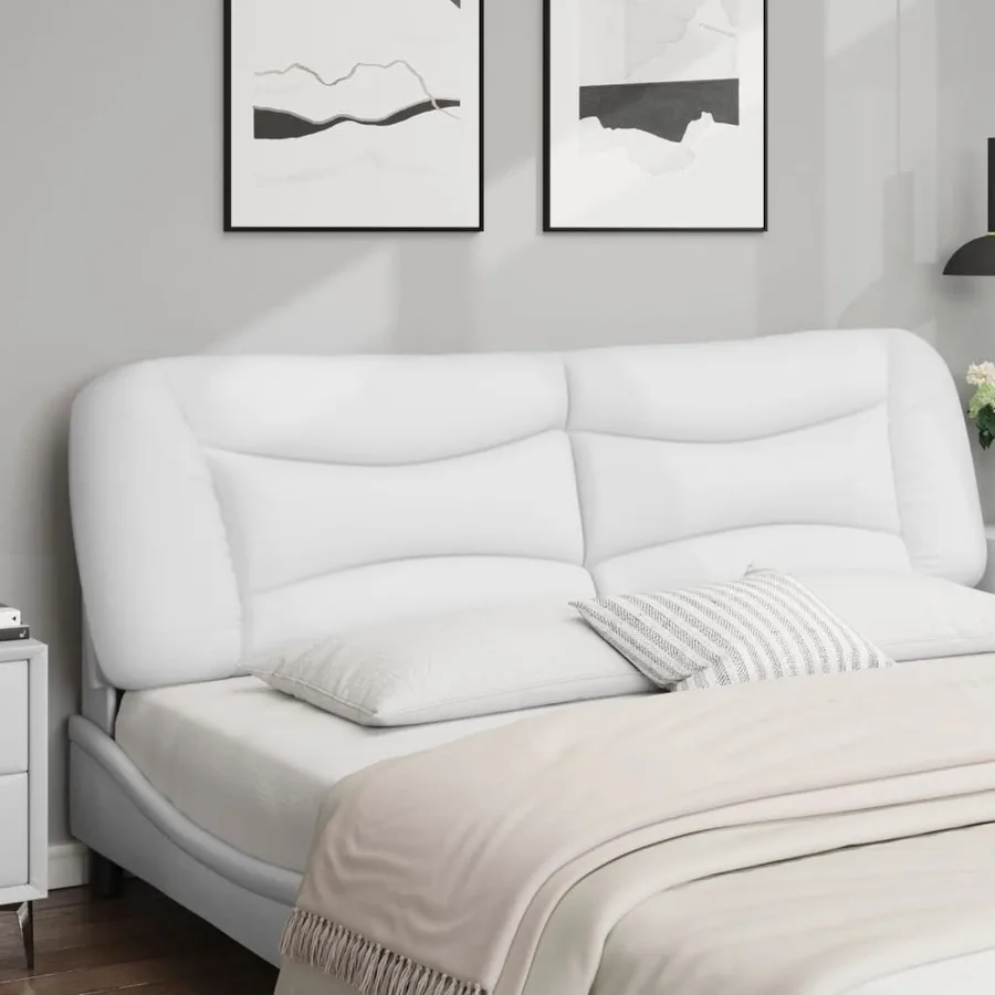 Coussin de tête de lit Hvar blanc 193 cm similicuir - 3