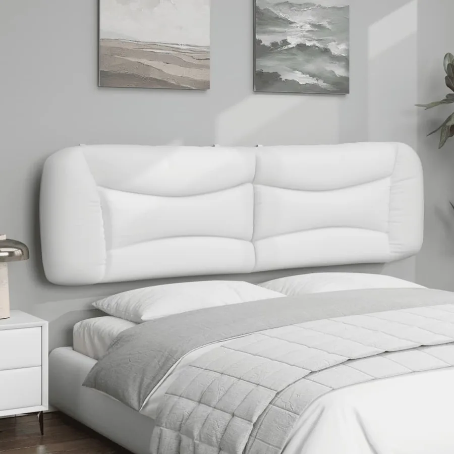 Coussin de tête de lit Hvar blanc 193 cm similicuir - 4
