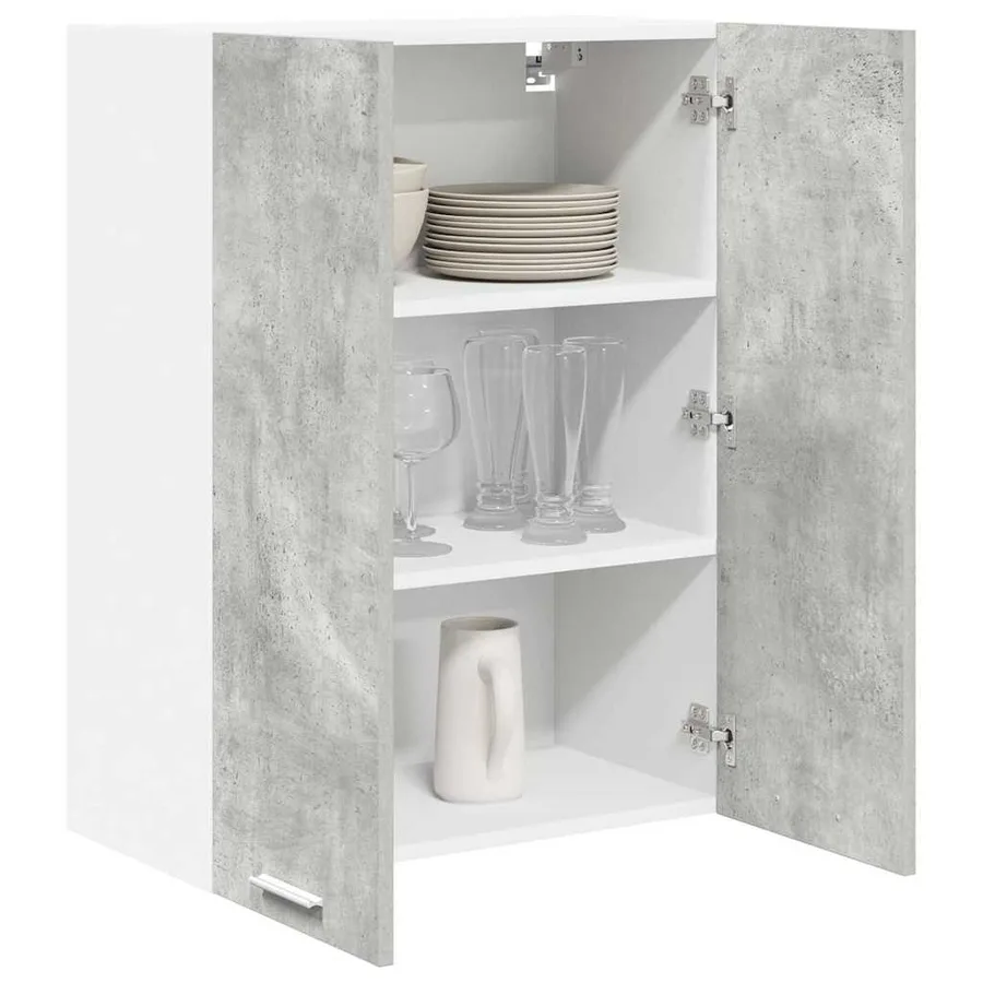 Armoire suspendue Gris béton 60 x 31 x 80 cm Bois d'ingénierie - 3