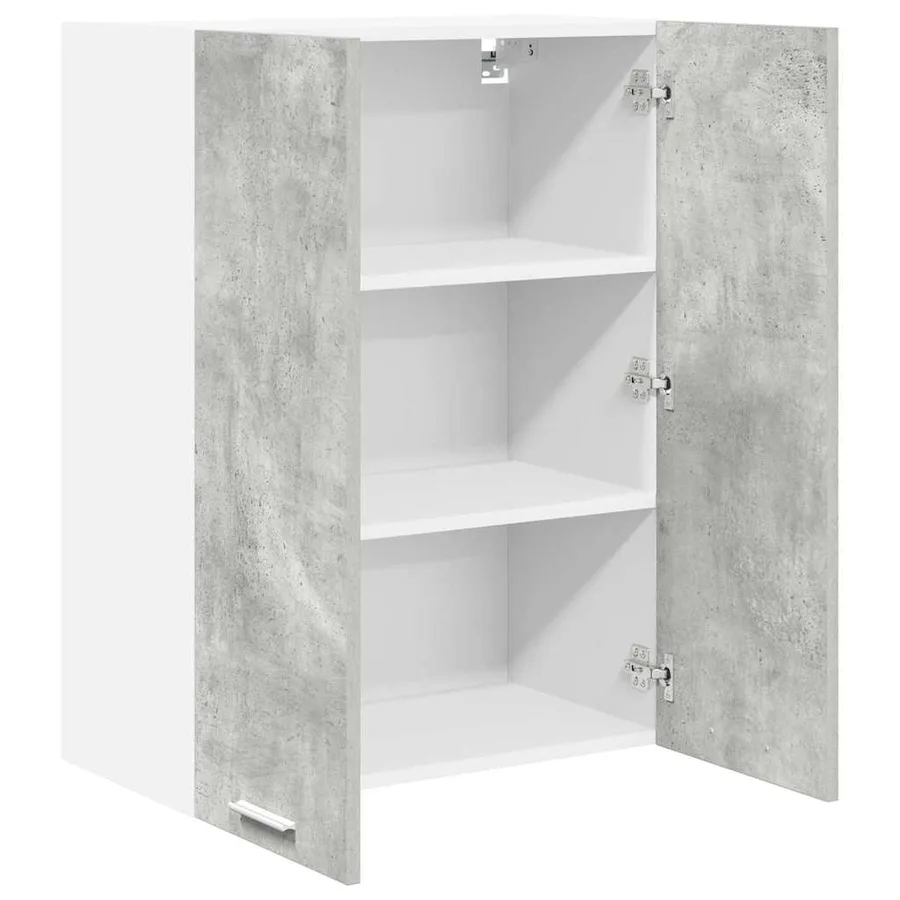 Armoire suspendue Gris béton 60 x 31 x 80 cm Bois d'ingénierie - 5