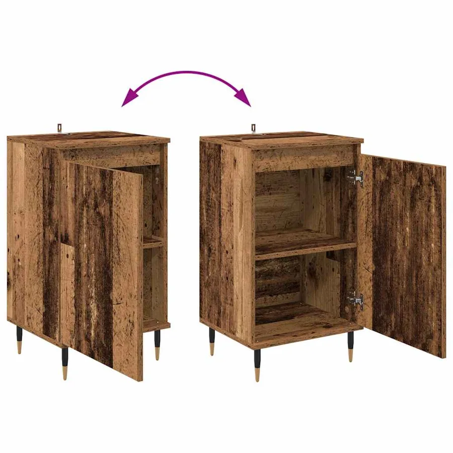 Buffet 2 pcs Bois Ancien 40 x 35 x 70 cm - 11