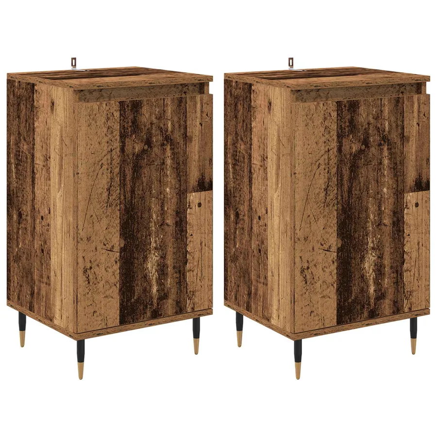 Buffet 2 pcs Bois Ancien 40 x 35 x 70 cm - 2