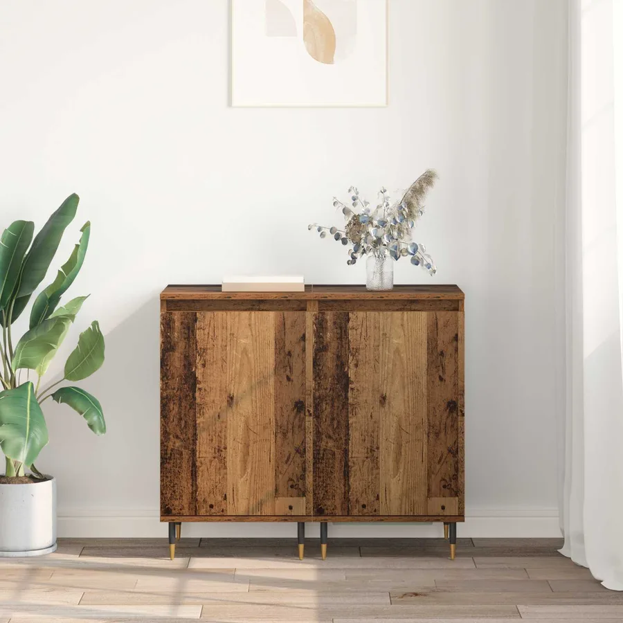 Buffet 2 pcs Bois Ancien 40 x 35 x 70 cm - 4