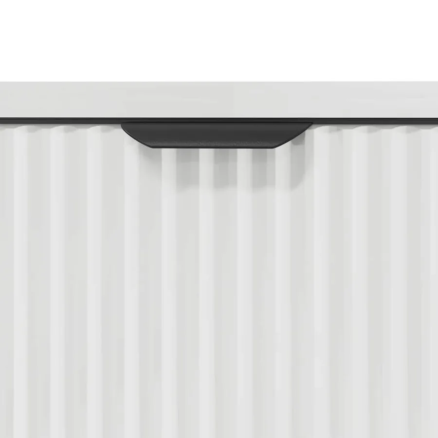 Meuble de Lavabo de Salle de Bain avec stockage Blanc brillant - 9