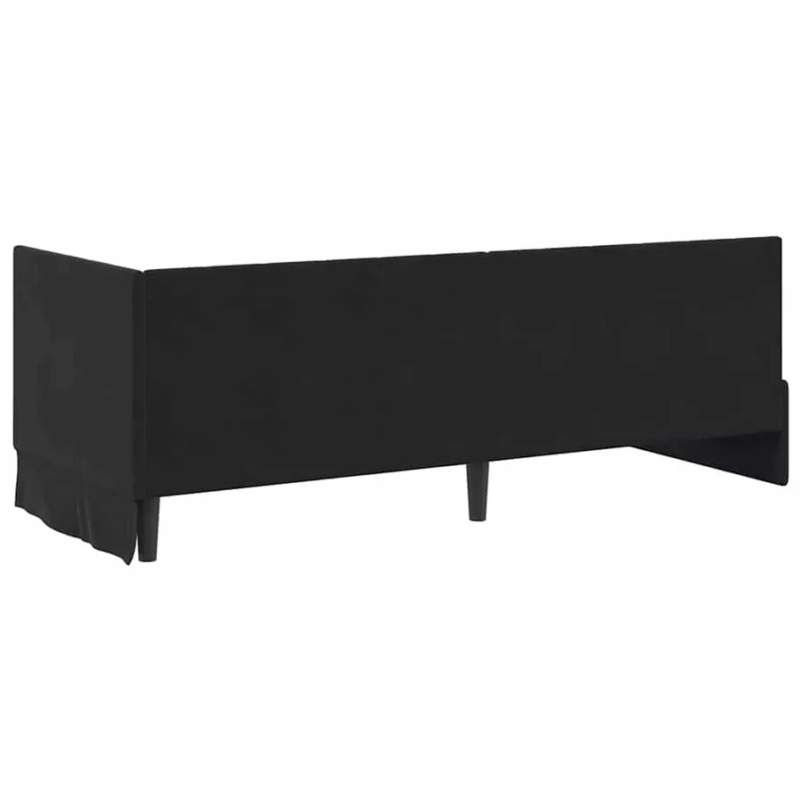 Cadre de lit d'angle avec matelas 2 pcs Noir Velours - 9