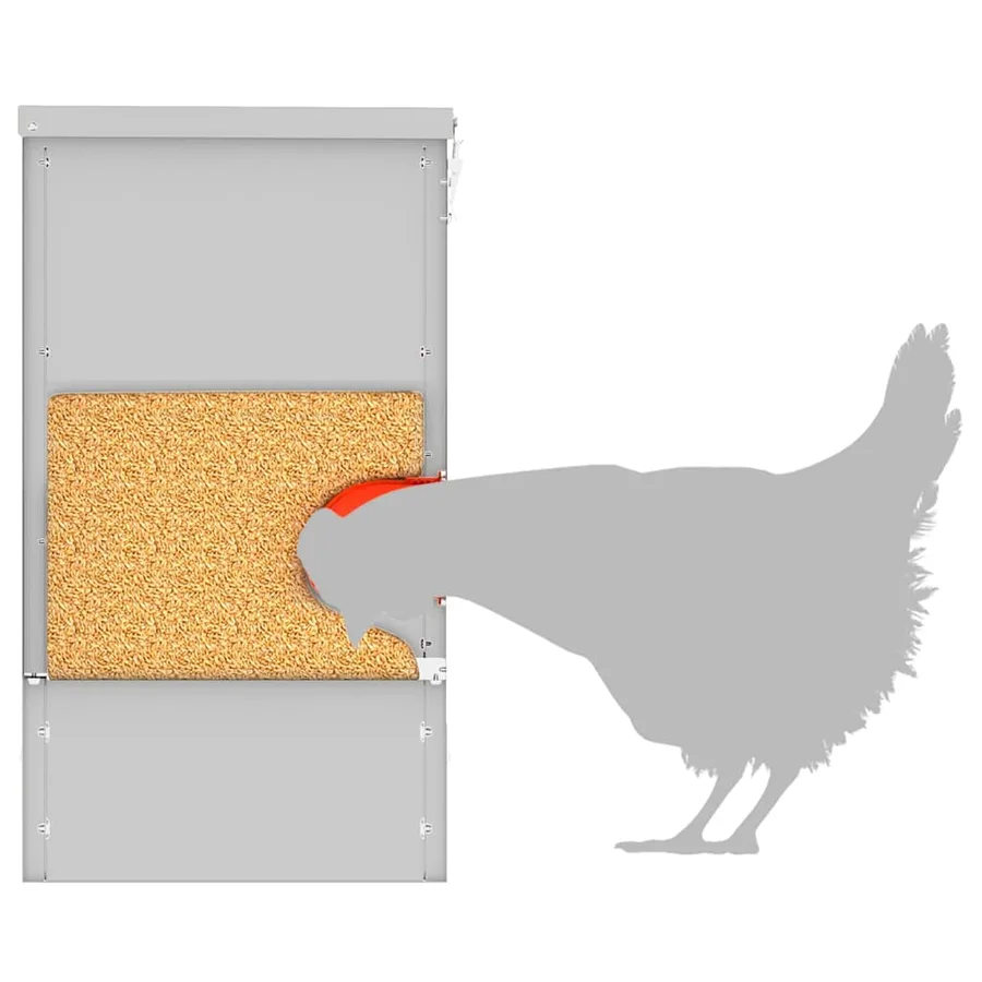 Mangeoire pour poules 2 pcs Argent 40,5 x 25 x 38 cm - 9