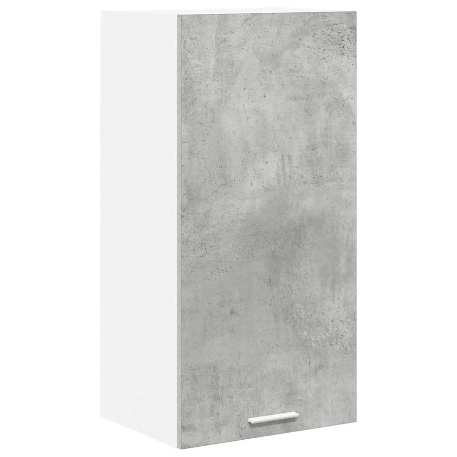 Armoire suspendue Gris béton et Blanc 40 x 31 x 80 cm - 2