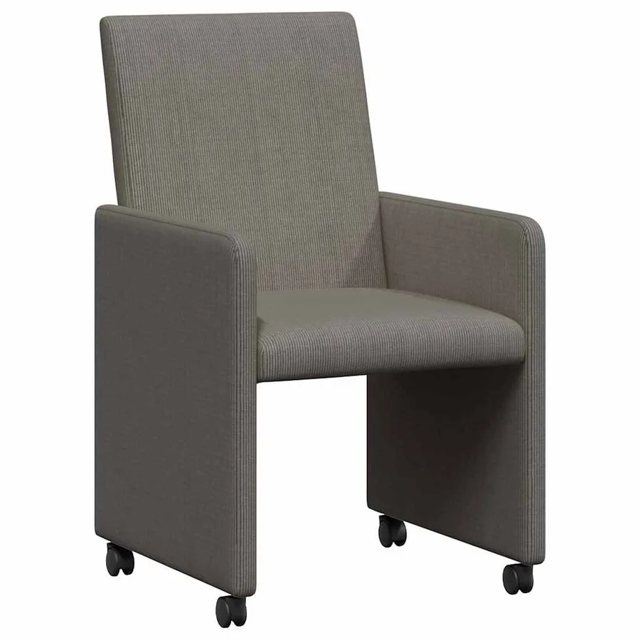 Chaises de Salle à Manger avec Roues 2 pcs Gris clair - 2