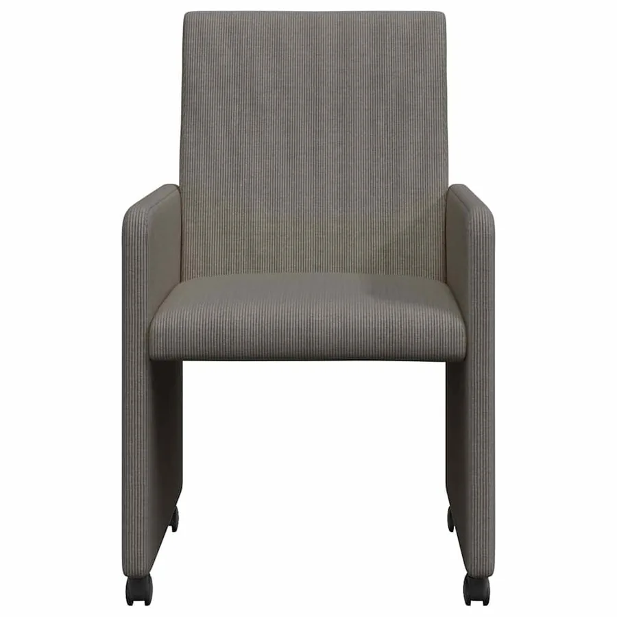 Chaises de Salle à Manger avec Roues 2 pcs Gris clair - 4