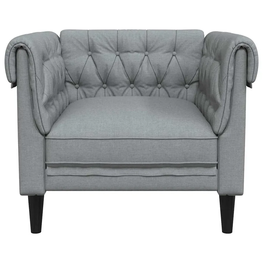 Canapé Gris clair 78,5 x 74,5 x 74,5 cm Polyester - 4