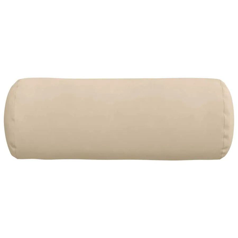 Coussins d'accent 2 pcs Crème Ø 25 x 70 cm Tissu en microfibre - 6