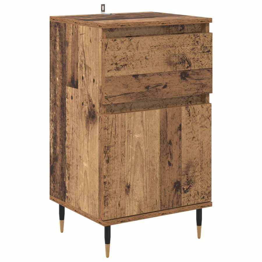 Buffet Bois Ancien 40 x 35 x 70 cm Bois d'ingénierie et fer - 2