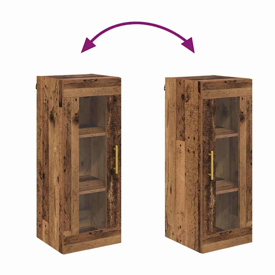 Meuble mural Bois Ancien 34,5 x 34 x 90 cm - 8