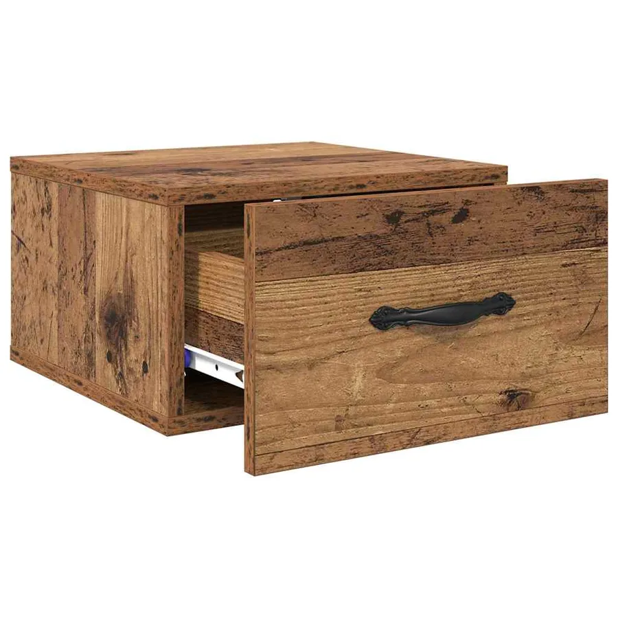 Cabinet de chevet avec tiroir 2 pcs Bois ancien 35 x 35 x 20 cm - 5
