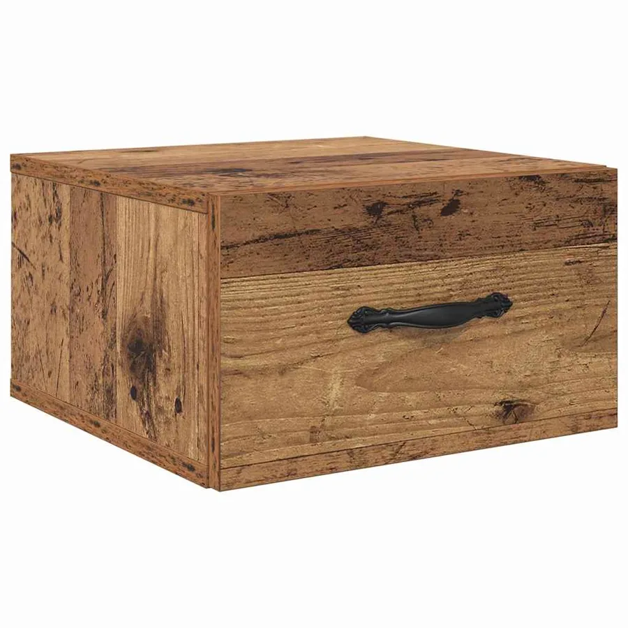 Cabinet de chevet avec tiroir 2 pcs Bois ancien 35 x 35 x 20 cm - 6
