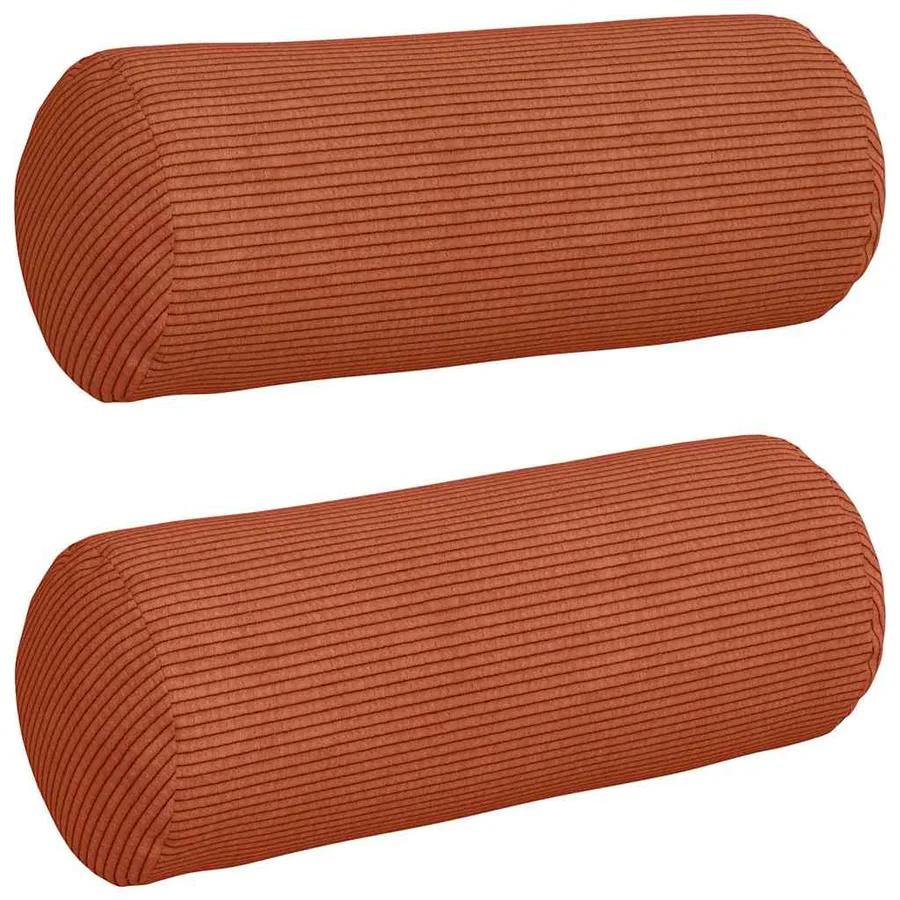 Coussins d'accent 2 pcs Rouge orange Ø 15 x 40 cm - 2