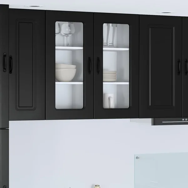 Panneau de lave-vaisselle Kalmar 2 pcs Noir 40 x 31 x 80 cm