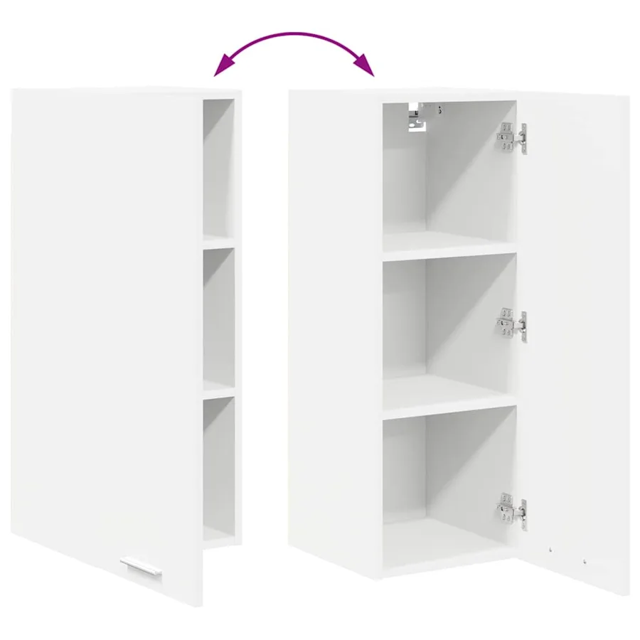 Armoire suspendue Blanc 30 x 31 x 80 cm Bois d'ingénierie - 11