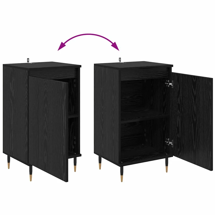 Buffet 2 pcs Chêne noir 40 x 35 x 70 cm - 11
