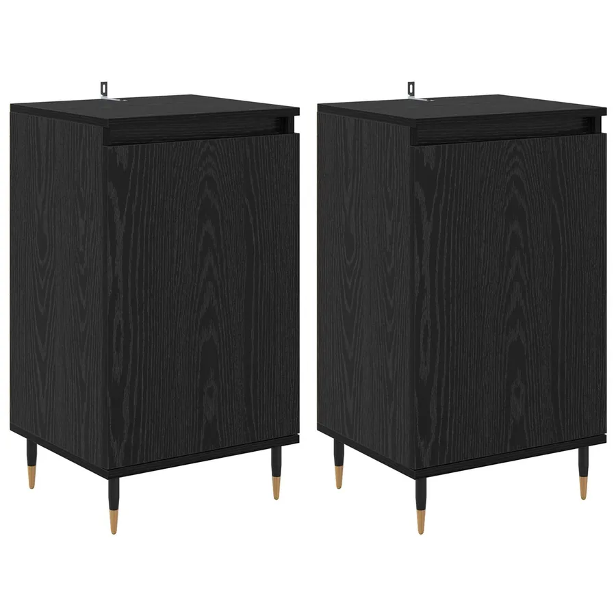 Buffet 2 pcs Chêne noir 40 x 35 x 70 cm - 2