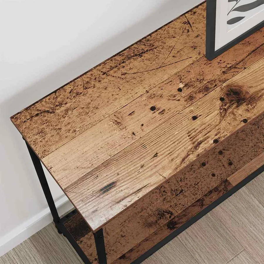 Table console Bois ancien 101 x 30.5 x 75 cm Bois d'ingénierie - 4