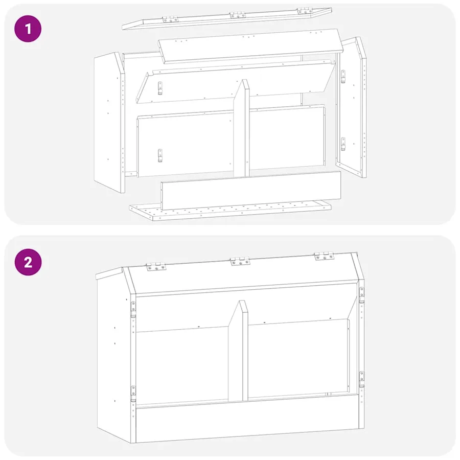 Distributeur pour lapins Noir 64.5 x 25.5 x 45.5 cm - 12