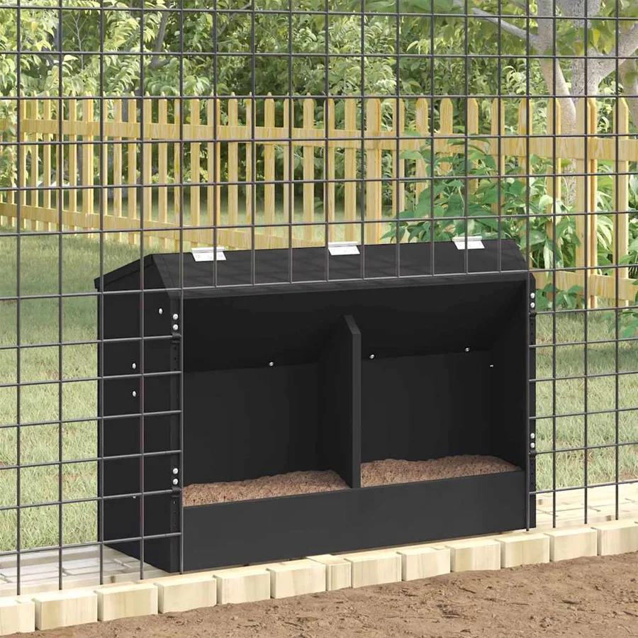 Distributeur pour lapins Noir 64.5 x 25.5 x 45.5 cm - 4