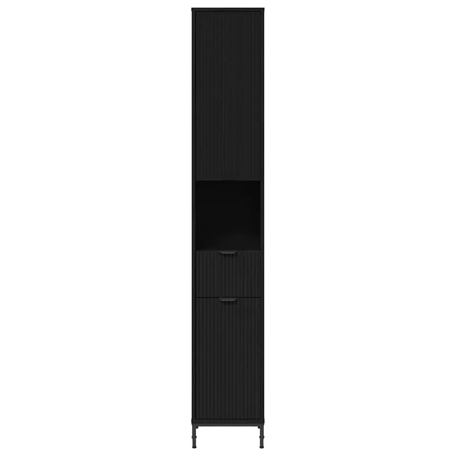 Cabinet de salle de bain Noir 31,5 x 33 x 190 cm - 6