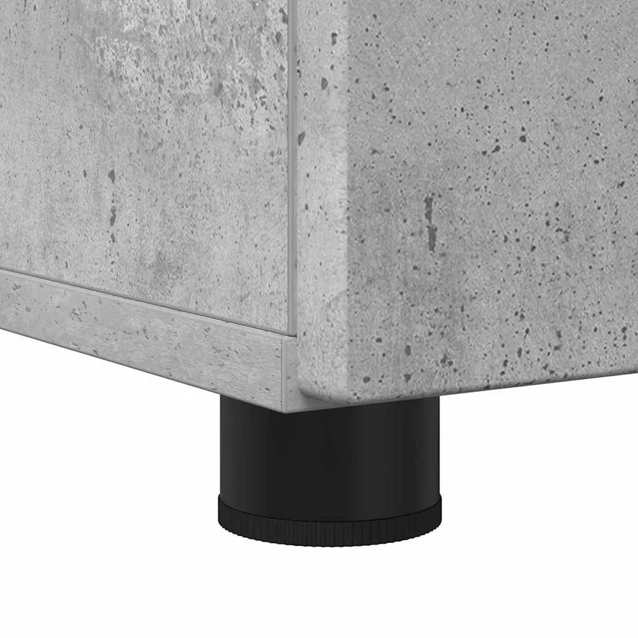 Cabinet de salle de bain avec porte Gris béton 30 x 35 x 95 cm - 9