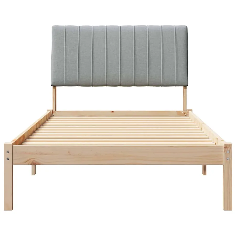 Cadre de lit avec tête de lit Marron 100 x 200 cm Pin massif - 5