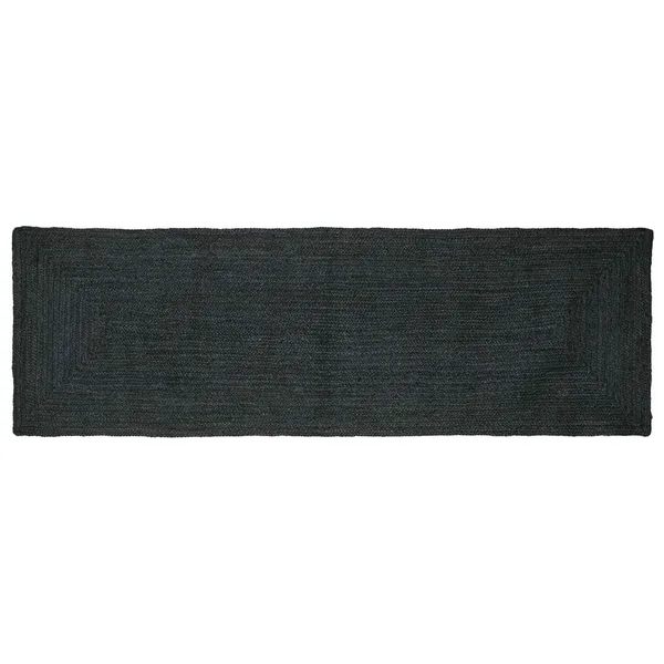Tapis de surface Rectangulaire Gris foncé 80 x 300 cm Jute