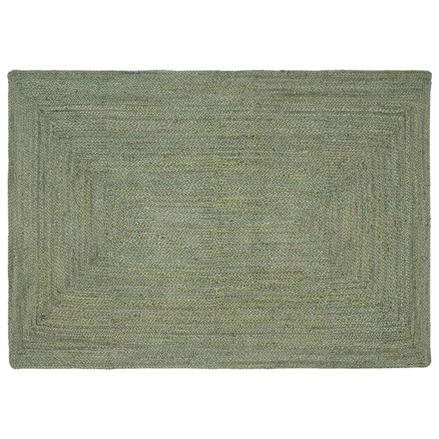 Tapis de surface Rectangulaire Vert olive 140 x 200 cm Jute