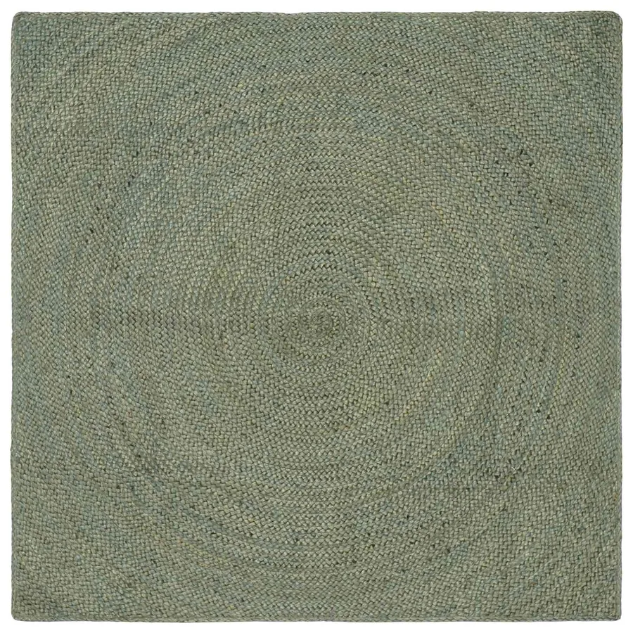 Tapis de surface Vert olive 120 x 120 cm Jute