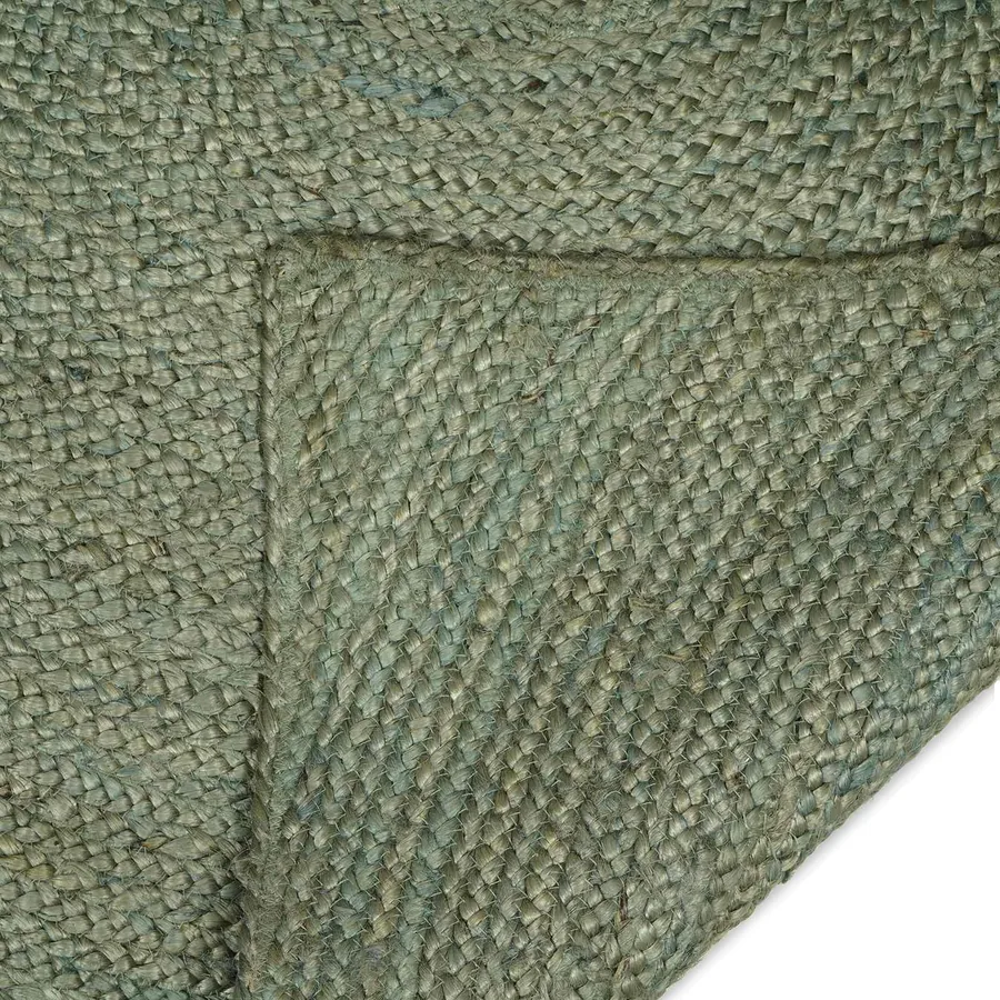 Tapis de surface Vert olive 120 x 120 cm Jute - 3