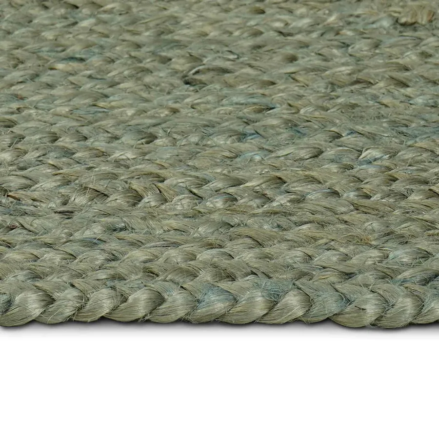 Tapis de surface Vert olive 120 x 120 cm Jute - 4