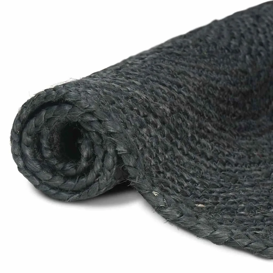 Tapis de surface Gris foncé 80 x 200 cm Jute - 3