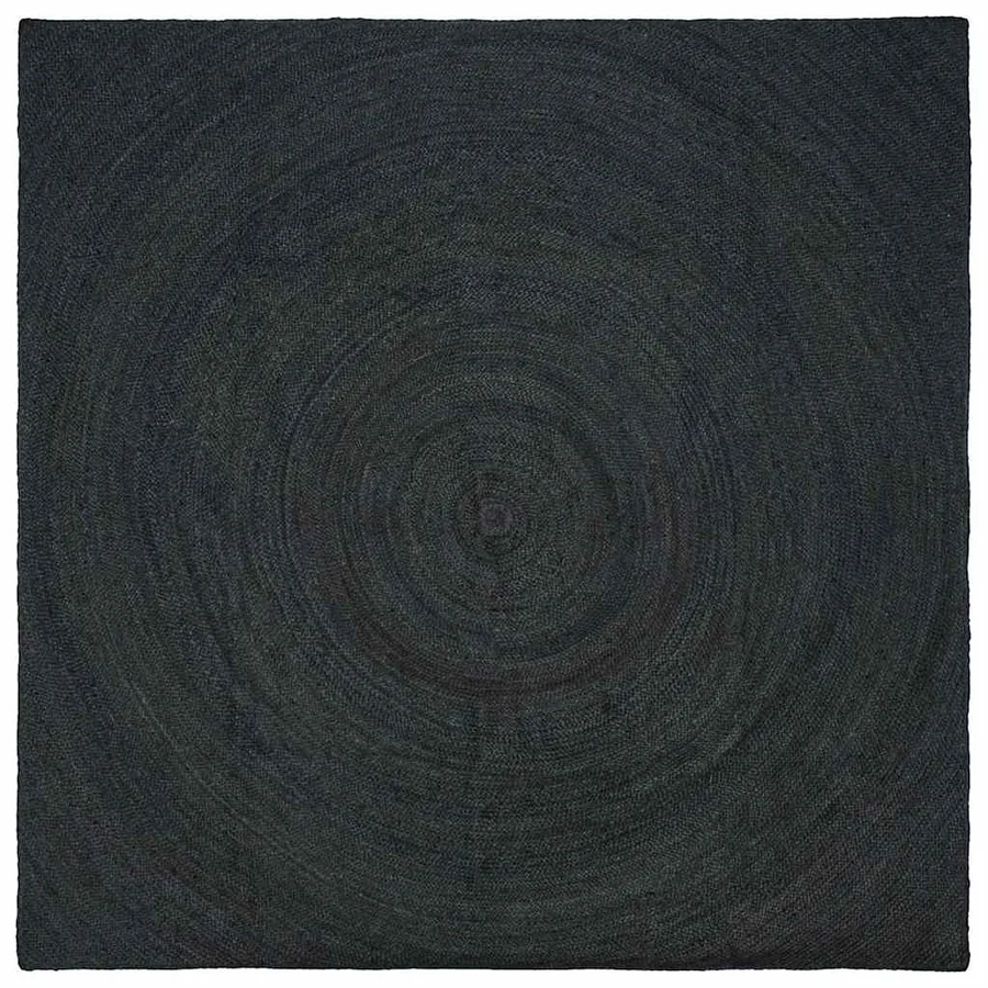 Tapis de surface Gris foncé 240 x 240 cm Jute