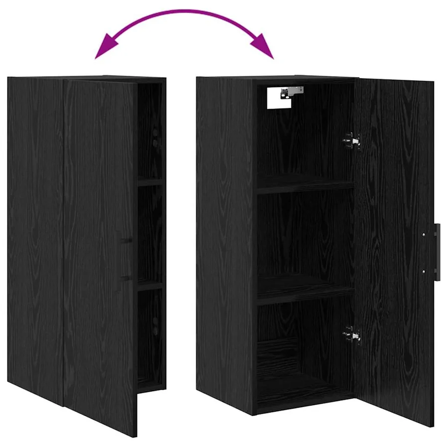 Haut Armoire Chêne noir 34,5 x 34 x 180 cm Bois d'ingénierie - 13