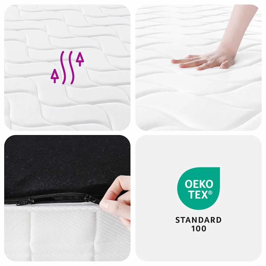 Matelas à ressorts ensachés dureté moyenne 180x200 cm - 9