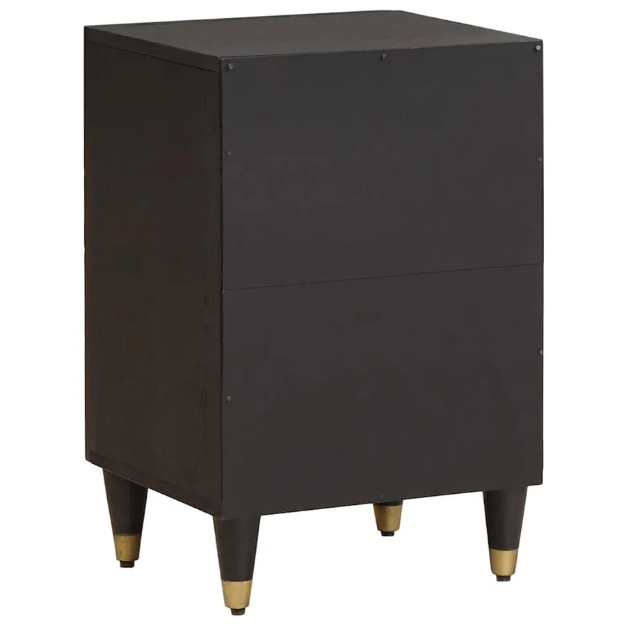 Cabinet de salle de bain avec stockage Noir 38 x 33 x 58 cm - 5