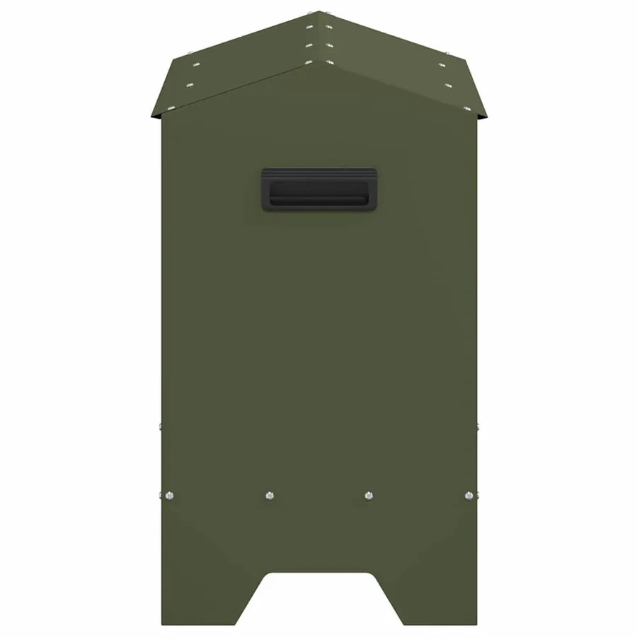 Bac de nourrissage pour poules Vert olive 81 x 32 x 53,5 cm - 6