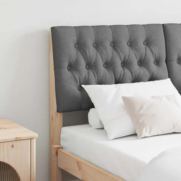 Tête de lit capitonnée Gris foncé 160 cm Pin massif