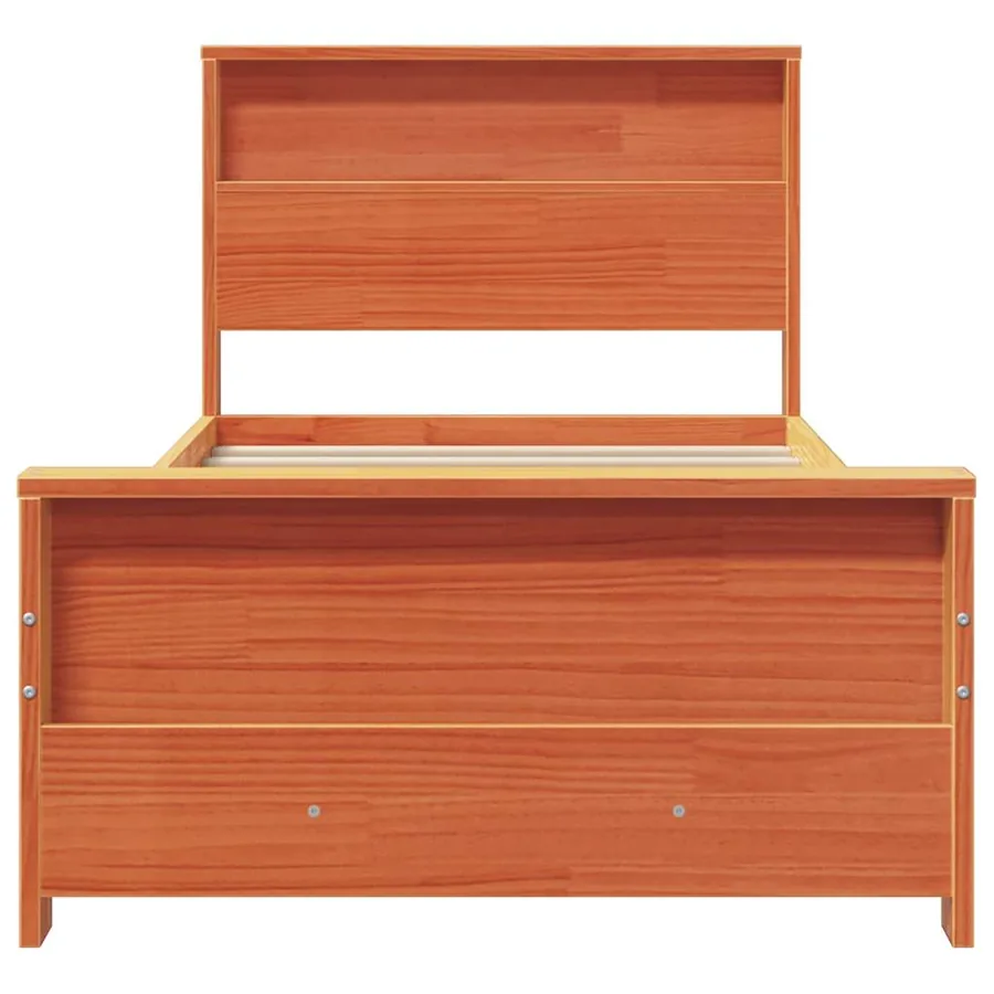 Cadre de lit Brun cire 100 x 200 cm Bois d'ingénierie - 5