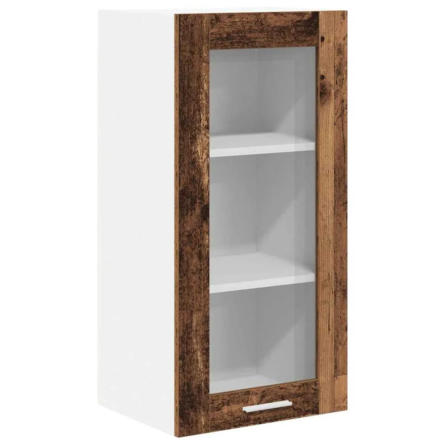 Armoire suspendue avec porte 2 pcs Bois ancien 40 x 31 x 80 cm - 6